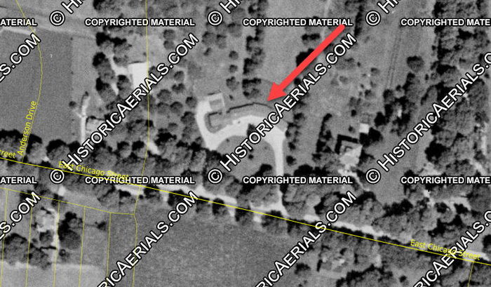 Little King Motel - 1955 Aerial (newer photo)